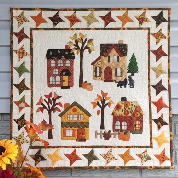 Autumn in the Village  Wall Hanging Pattern