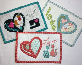 Love Mug Rug Pattern