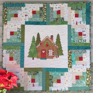 Log Cabin Christmas Quilt Pattern PDF