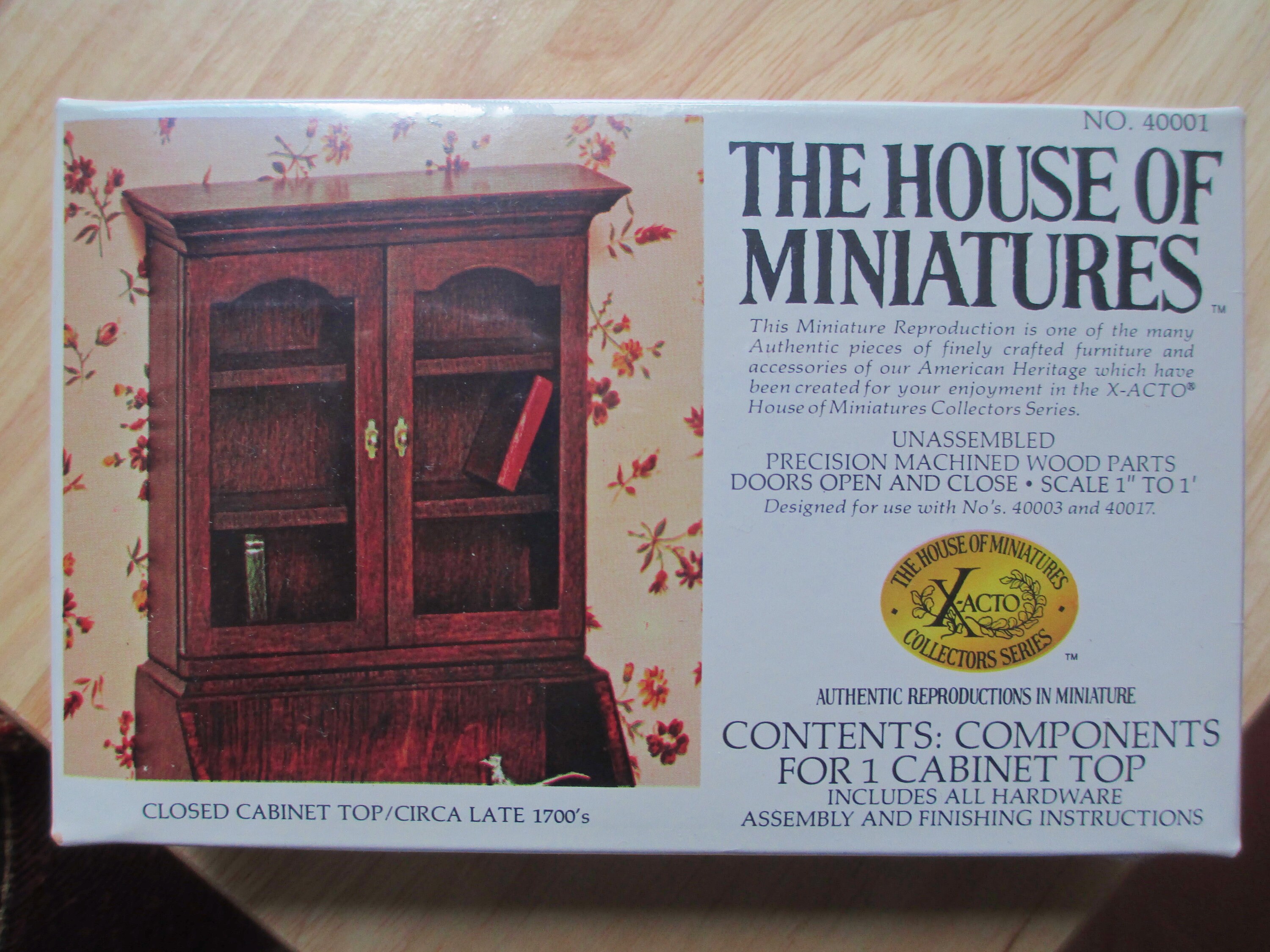 1/12 CLOSED CABINET TOP KIT #40001 X-ACTO THE HOUSE OF MINIATURES NEW SEALED 