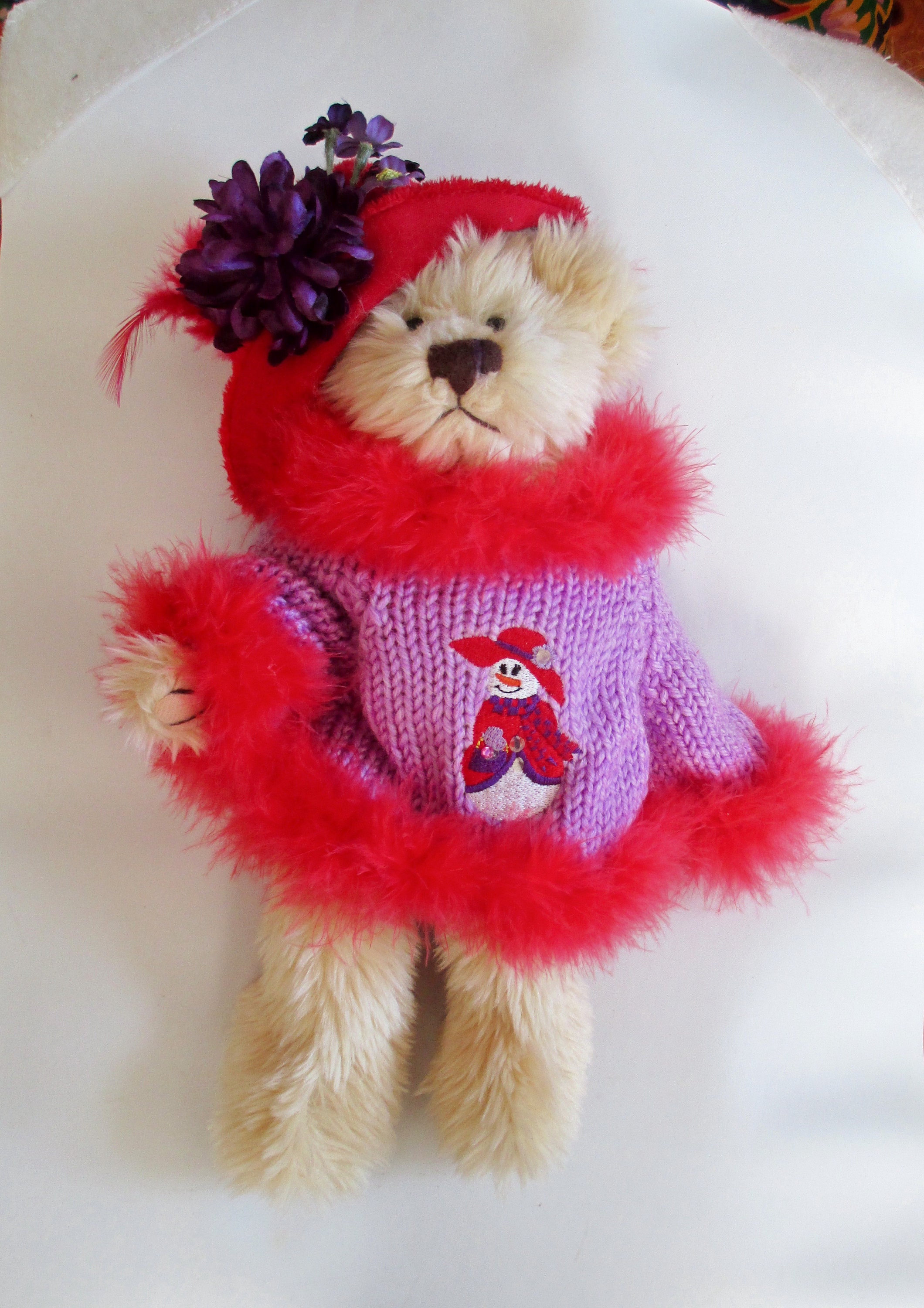 teddy bear with red hat