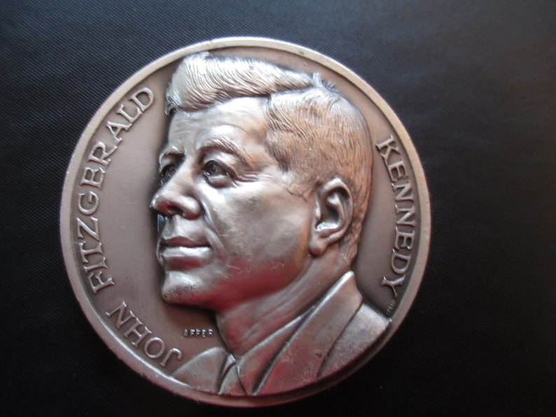 JFK John F. Kennedy INAUGURATION Silver Plated 50mm MEDAL 1961 Etsy