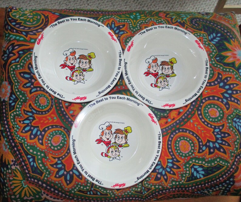 SNAP CRACKLE POP 1995 Vintage Kellogg's cereal bowl Etsy