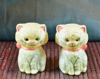 Happy Lovable Kitten Salt & Pepper- A Smile for your Table!