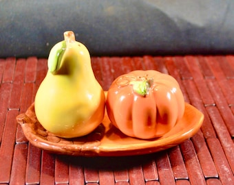 Pear and Pumpkin Salt and Pepper on Acorn Tray