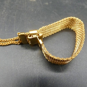 CLOSEOUT* 48 to 9-Antique Gold Mesh Watch Fob-5&quot;