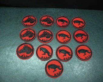Red twill w Black Felt *SALE-BSA Patrol Patch-Crow Red twill w Black Felt *SALE-BSA Patrol Patch-Crow