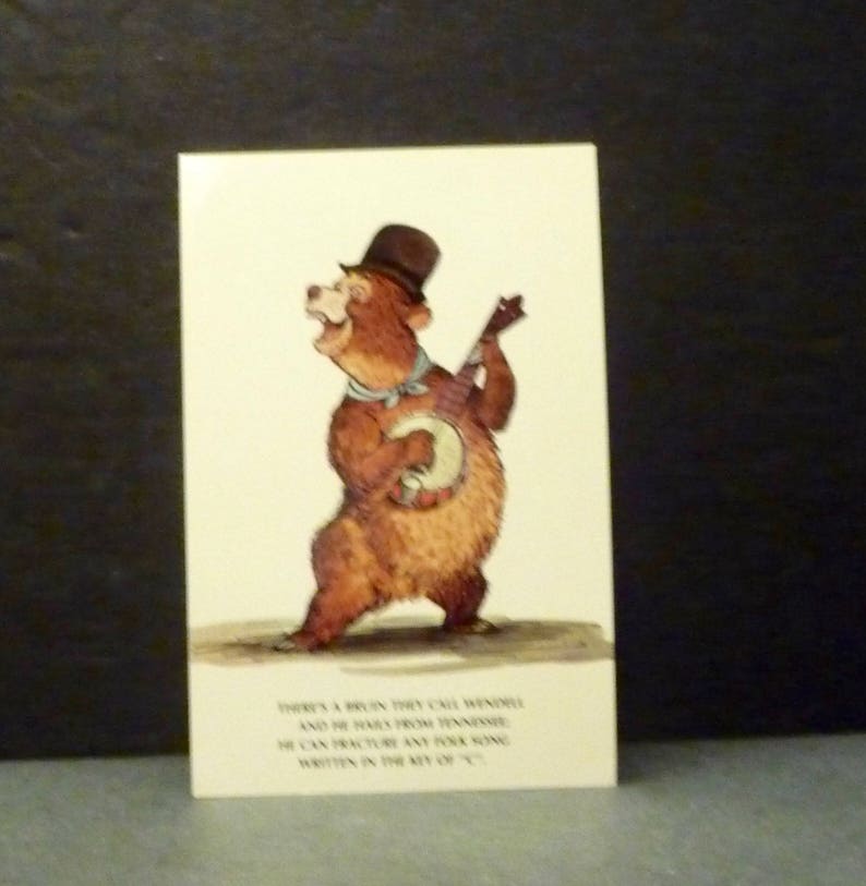 Marc Davis/'s Drawing for Walt Disney 1980/'s Bear Jamboree Wendell Brun SALE* Country Bear Post Card