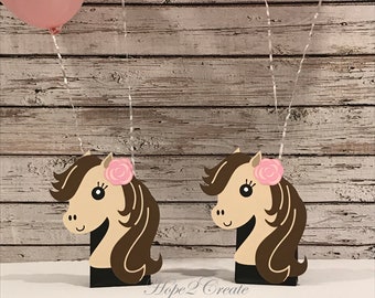 2 Horse Birthday Party Balloon Holder Cake Table Centerpieces