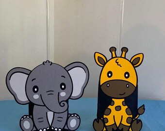 2 Zoo Animal Birthday Party Centerpiece Balloon Holders Baby Shower