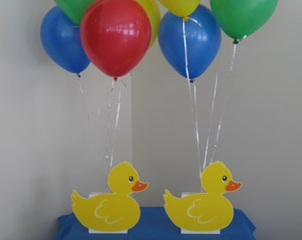 2 Duck Birthday Party Balloon Holder Centerpiece Cake Table Decorations Baby Shower 1st Birthday