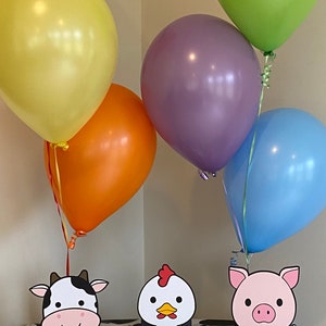 Farm Animal Birthday Party Centerpieces, Decorations, Balloon Holders, Baby Shower, Cake Table, Gift Table, image 3