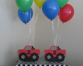 2 Truck Birthday Party Balloon Holder Centerpiece Cake Table Decorations