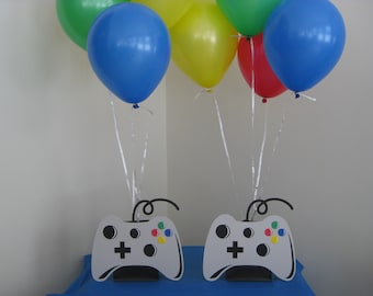 2 Video Game Controller Birthday Party Balloon Holder Centerpiece Cake Table Decorations Game On Gamer - Choose Style