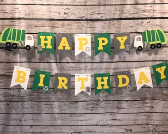 Garbage Truck Birthday Party Banner/ Decorations/Trash/Birthday