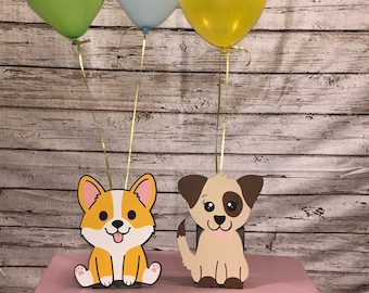 2 Puppy Dog Birthday Party Table Centerpiece Decorations Balloon Holders