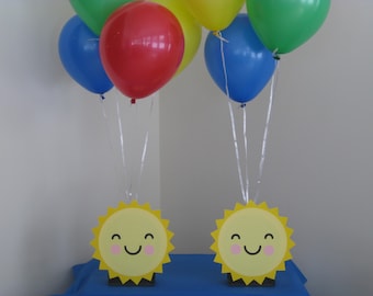 2 Sunshine Birthday Party Balloon Holder Centerpiece Cake Table Decorations Baby Shower