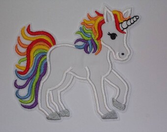 XL playful unicorn embroidery application