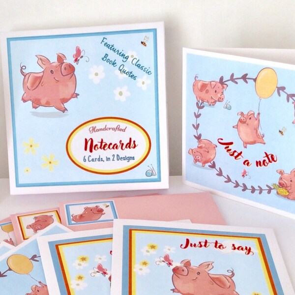 fancy letter writing paper CUTE PIGS Notecards, Pink Piglets, Book Quotes, Encouraging Reading, Baby Animals, Fancy Stationery, Blank Cards, Letter Writing