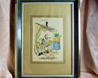 絵画 Anne Hathaway's Cottage John S Burt 1976 Anne Hathaways Cottage Print by John Burt 1976 HAND Signed