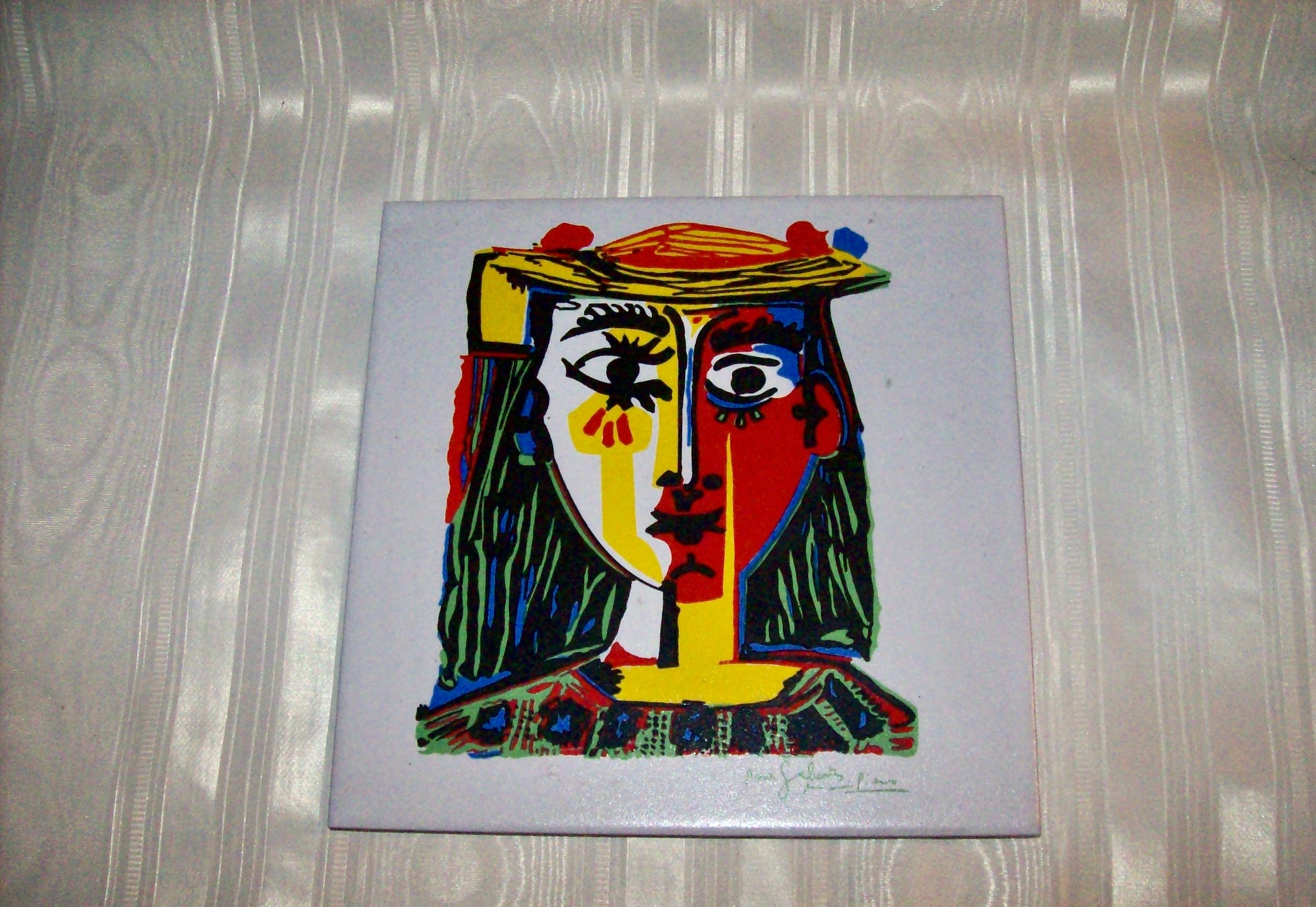 Wall Hanging Ceramic Art TILE of PABLO PICASSO'S 1962 Portrait of