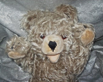 Vintage 16" STEIFF grueso Mohair ZOTTY Teddy BEAR con ojos de cristal y squeeker