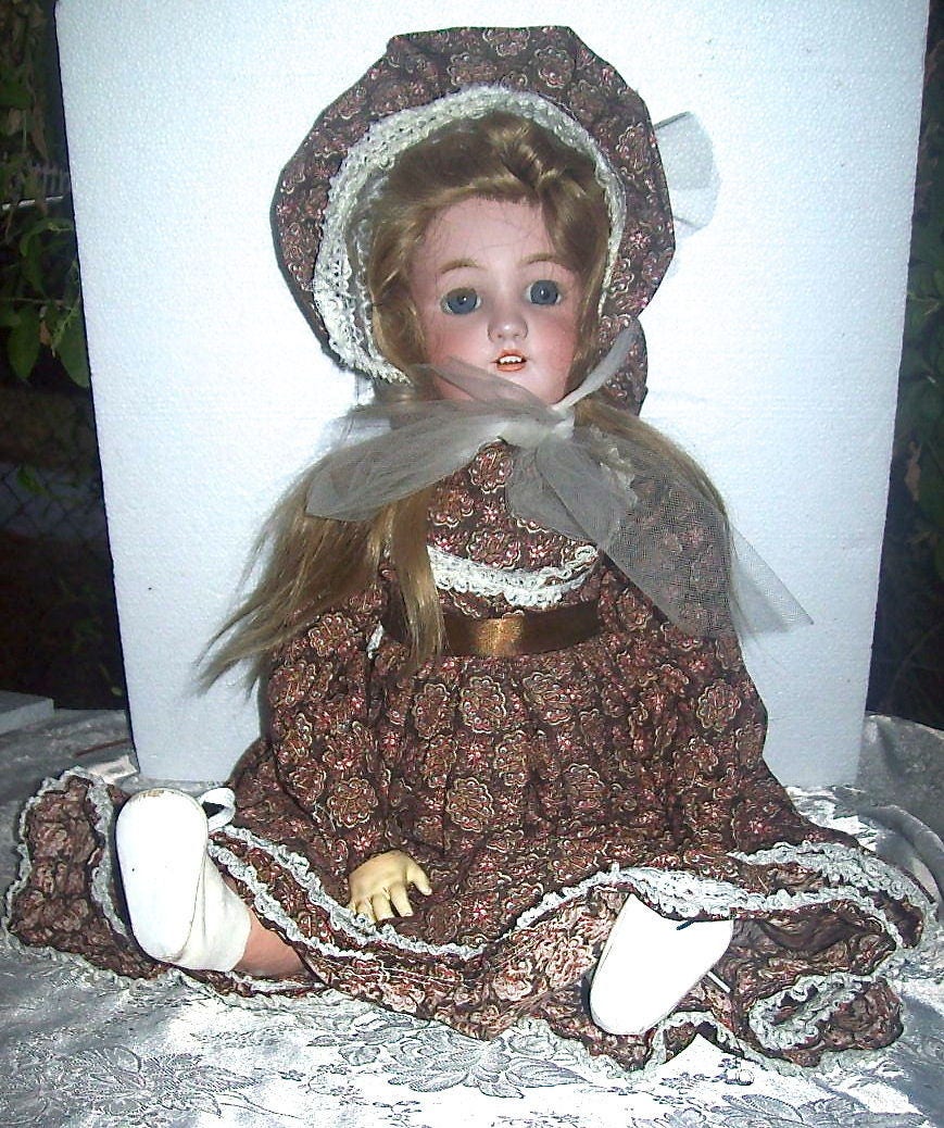 Antique GERMAN SIMON & HALBIG 24 Bisque Head Doll Jutta