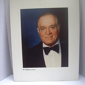 1983 Large Format Original TV GUIDE COVER Artist Amsel Portrait Photograph of Bob Hope