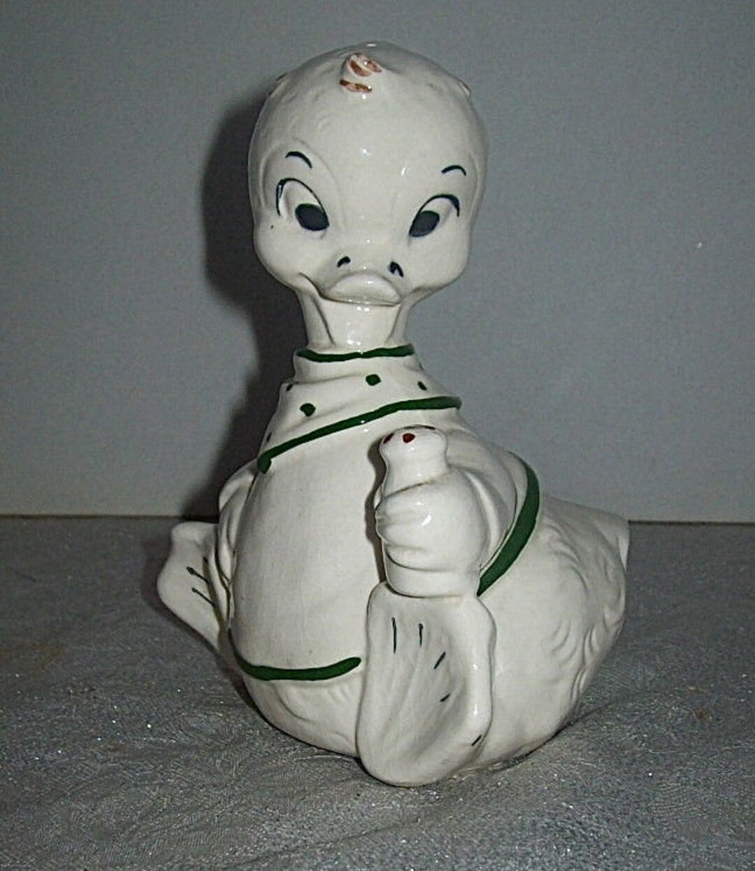 Early Twin Winton California Pottery SITTING DUCK Salt SHAKER Holding a Shaker Etsy