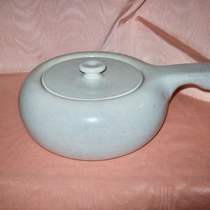 Russel Wright American Modern Ceramic Handled COVERED CASSEROLE  by STEUBENVILLE