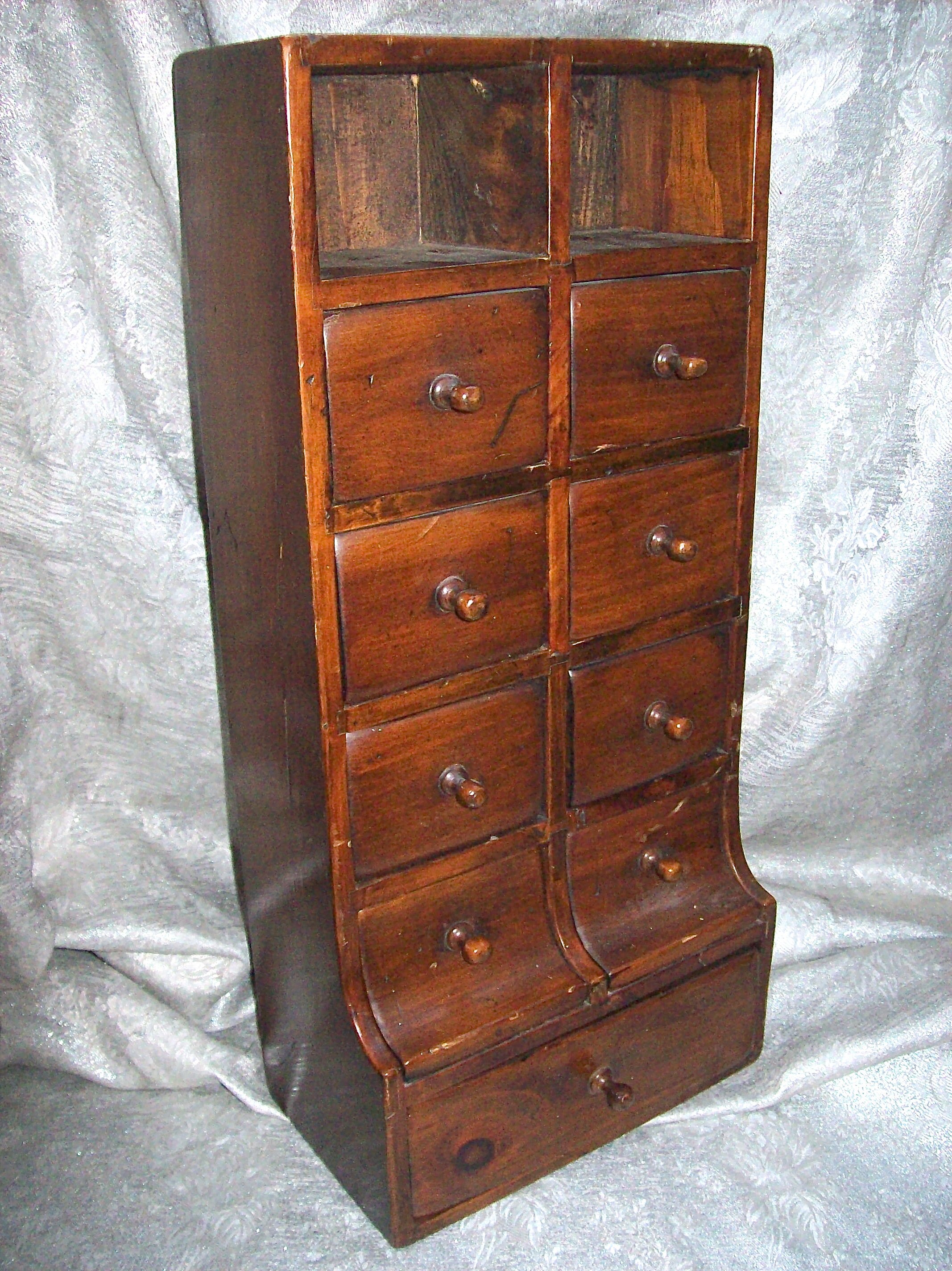 Beautiful Antique WOOD SPICE CHEST with Nine Drawers A Gift Etsy