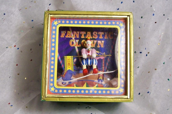mimi the clown /シルクスクリーン Koji Murai Clown Museum 3 Dimensional Diorama Musical Box