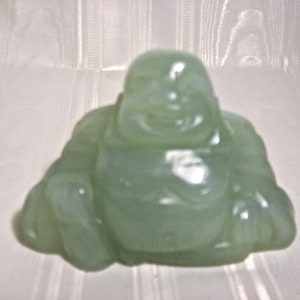 Small CHINESE Carved Stone JADE BUDDHA Figurine