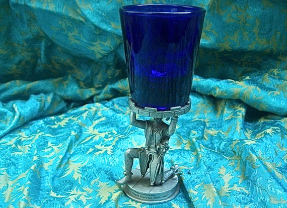 価格変更ヴィンテージ ハリケーンキャンドル煙筒 コバルトブルー