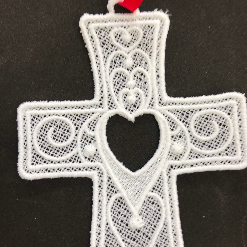 Large lace cross a free standing lace cross featuring  etsy