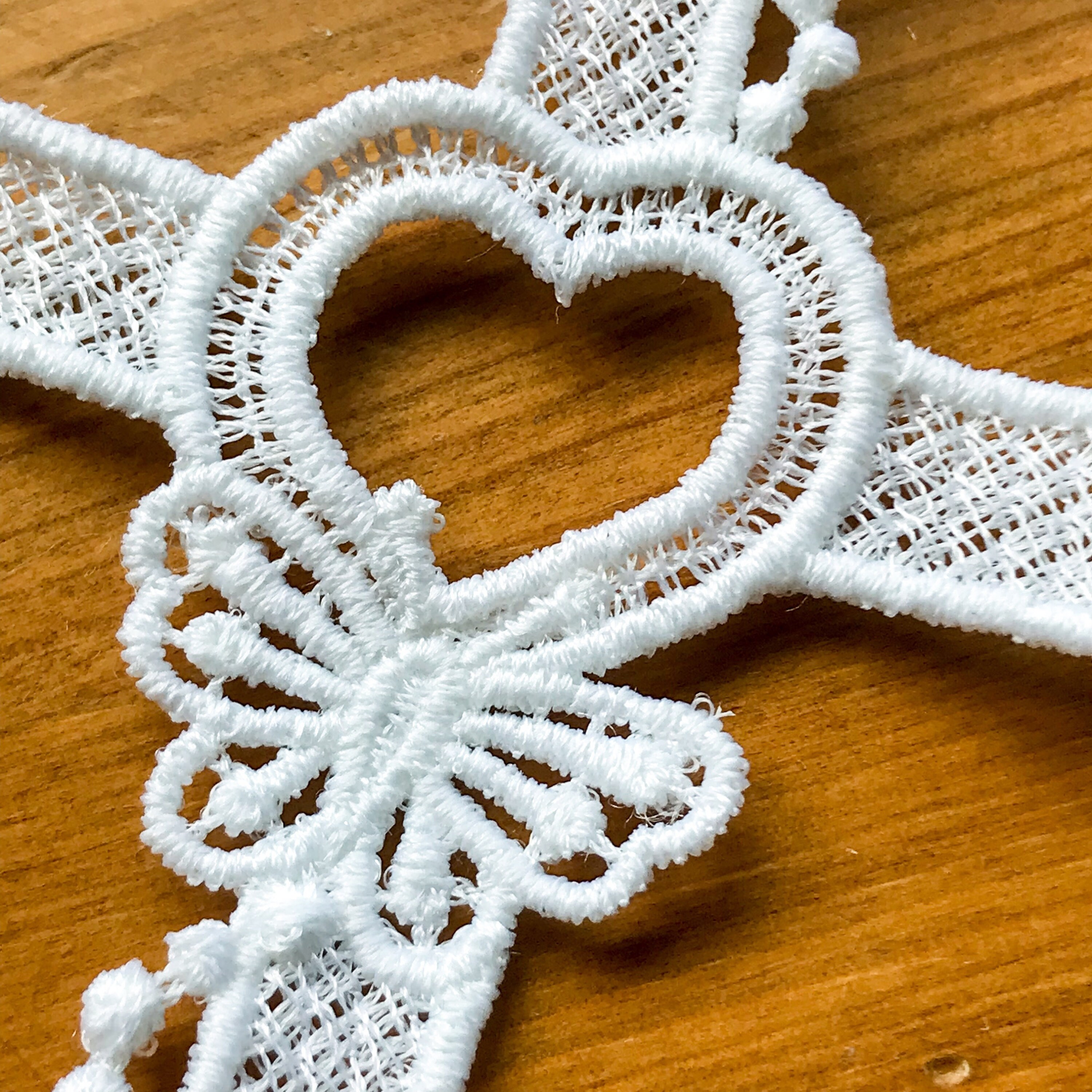 Embroidered white lace cross bookmark free standing lace Etsy