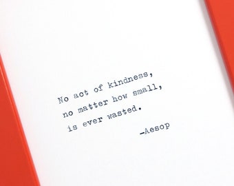Aesop - Handtyped Quote | Inspirational Quote | Typewriter Quote | Typewritten Quote | Quote Print | Art Print | Home Decor