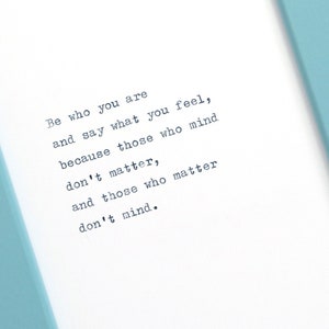 Be Who You Are - Handtyped Quote | Inspirational Quote | Typewriter Quote | Typewritten Quote | Quote Print | Art Print | Home Decor