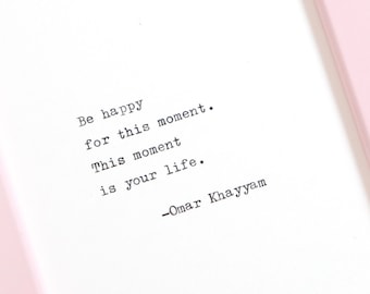 Omar Khayyam - Handtyped Quote | Inspirational Quote | Typewriter Quote | Typewritten Quote | Quote Print | Art Print | Home Decor