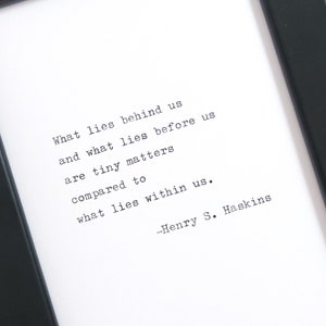 Henry S. Haskins - Handtyped Quote | Inspirational Quote | Typewriter Quote | Typewritten Quote | Quote Print | Art Print | Home Decor