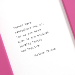 Mother Teresa - Handtyped Quote | Inspirational Quote | Typewriter Quote | Typewritten Quote | Quote Print | Art Print | Home Decor