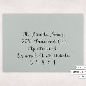 Custom Envelope Calligraphy Smoke Stationery Wedding Bridal/Baby Showers Events image 2