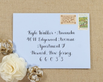 Custom Envelope Calligraphy - Sky | Stationery | Wedding | Bridal/Baby Showers | Events