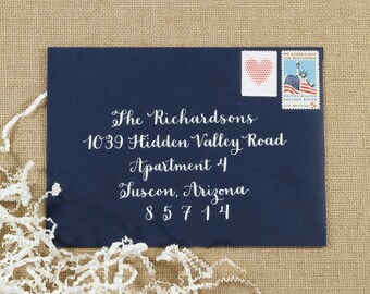 Custom Envelope Calligraphy - Navy | Stationery | Wedding | Bridal/Baby Showers | Events