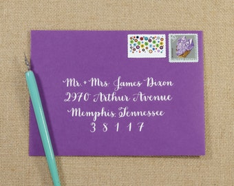 Caligrafía de sobres personalizados: uva / Papelería / Bodas / Despedidas de soltera / Baby Showers / Eventos
