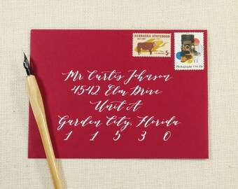 Caligrafía de sobres personalizados - Ruby / Papelería / Bodas / Despedidas de soltera / Baby Showers / Eventos