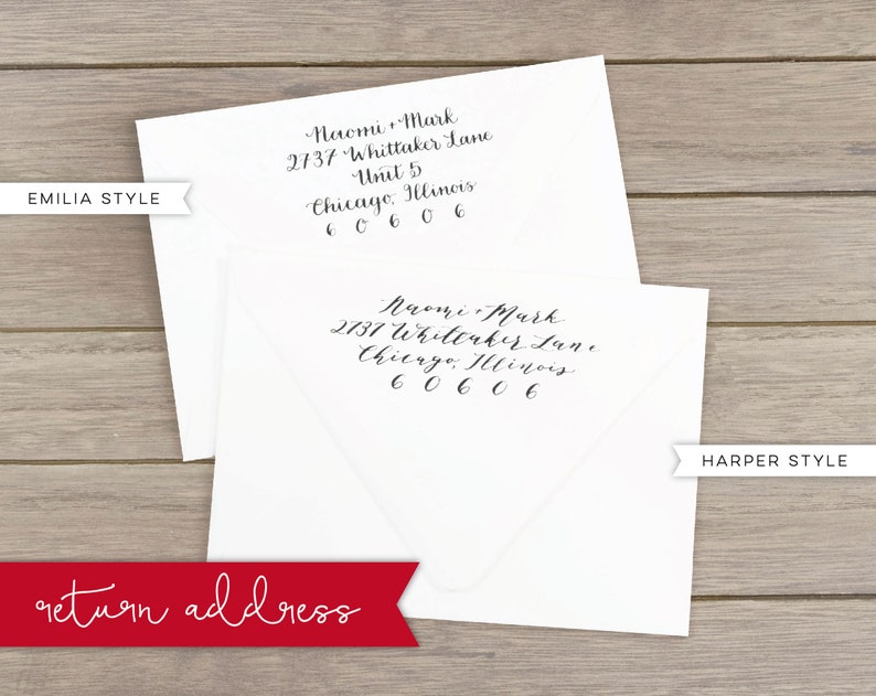 Custom Envelope Calligraphy Peach Stationery Wedding Bridal/Baby Showers Events image 6