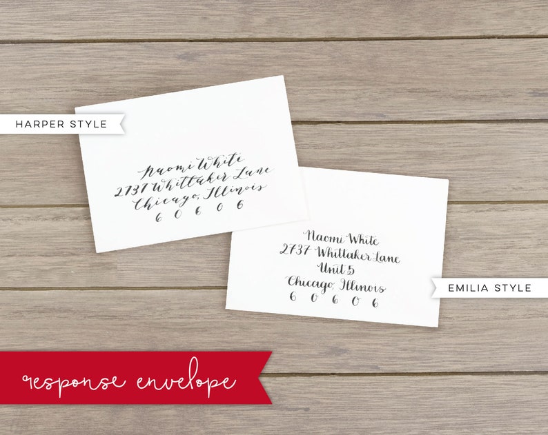 Custom Envelope Calligraphy Peach Stationery Wedding Bridal/Baby Showers Events image 7