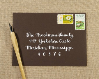 Caligrafía de sobres personalizados: chocolate, papelería, bodas, despedidas de soltera, baby showers y eventos
