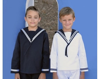 Matrosenanzug für Jungen DER FESCHE FERDL aus blauer Baumwolle